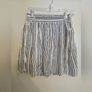 Old Navy Boho Striped Tassel Waist Shorts | Black & White | Size M